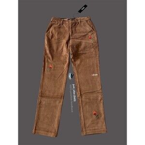 Civil Regime Flaming Rose Corduroy Pants Women’s Size 32 NWT